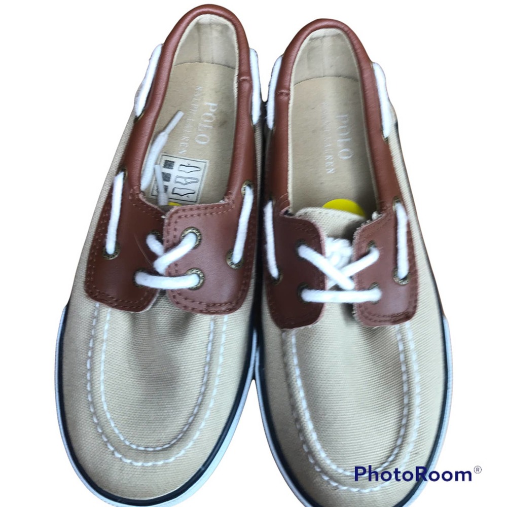 POLO Ralph Lauren Brown Boys Deck Shoes, Size !